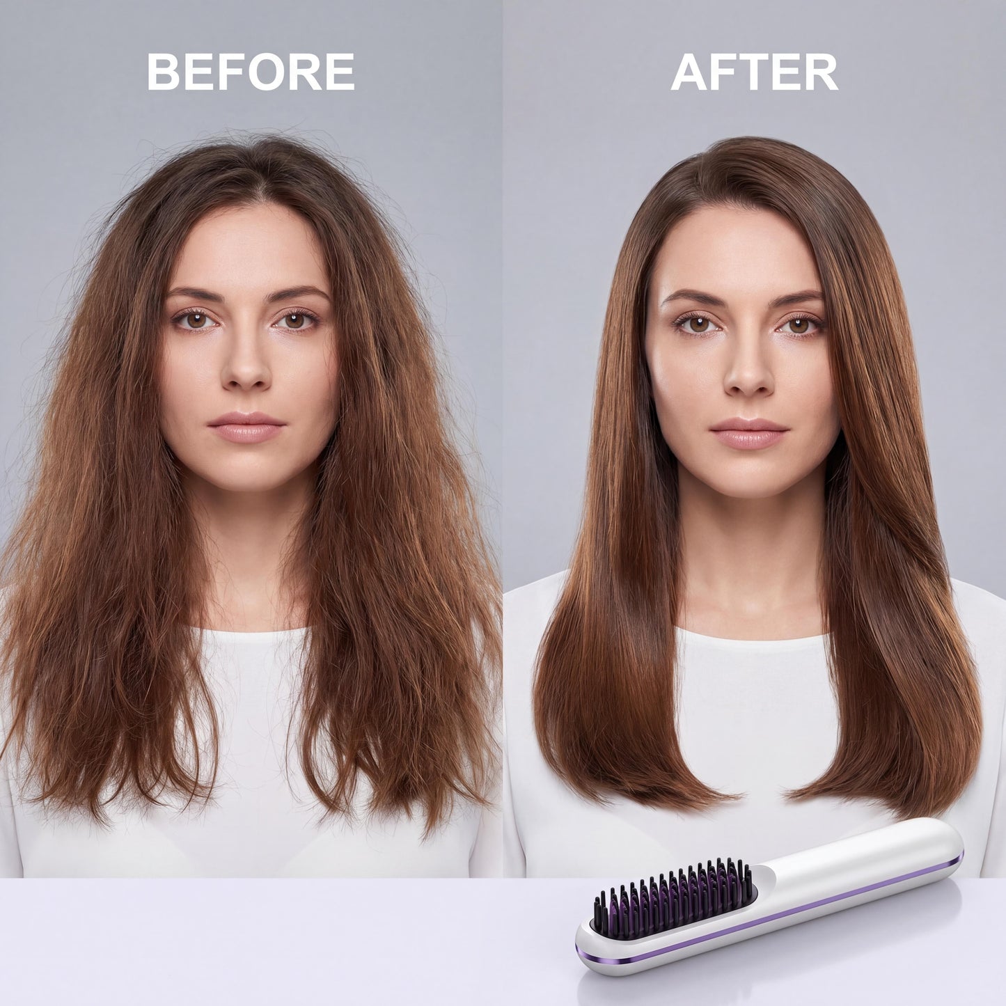 Sorevia Beauty™ Cordless Hair Straightening Brush – Smooth, Frizz-Free Hair in Minutes