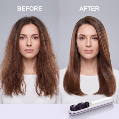 Sorevia Beauty™ Cordless Hair Straightening Brush – Smooth, Frizz-Free Hair in Minutes