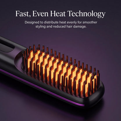 Sorevia Beauty™ Cordless Hair Straightening Brush – Smooth, Frizz-Free Hair in Minutes