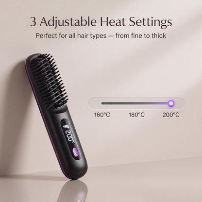 Sorevia Beauty™ Cordless Hair Straightening Brush – Smooth, Frizz-Free Hair in Minutes