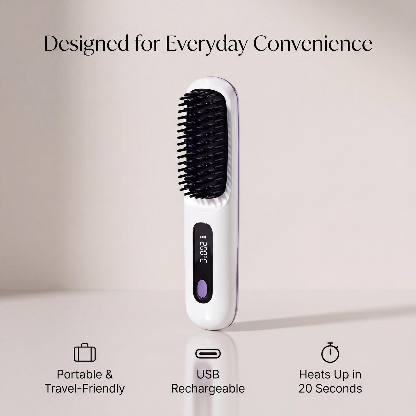 Sorevia Beauty™ Cordless Hair Straightening Brush – Smooth, Frizz-Free Hair in Minutes
